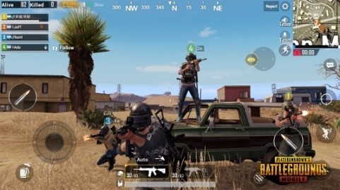 PUBGモバイルのゲーム画面（プレスリリースより）
