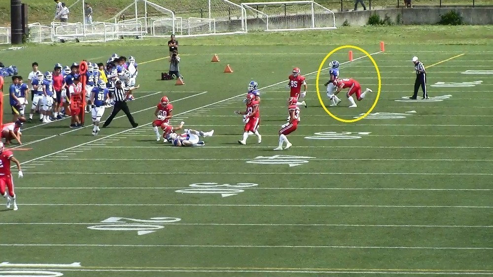 すべての発端となったタックル瞬間（提供：関西学院大学）