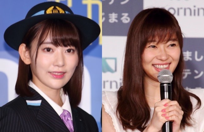 HKT48の宮脇咲良さん（左）と指原莉乃さん（右）