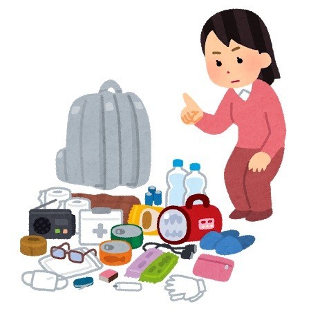 大阪北部での地震後に公開された「非常用持ち出し袋の確認のイラスト」