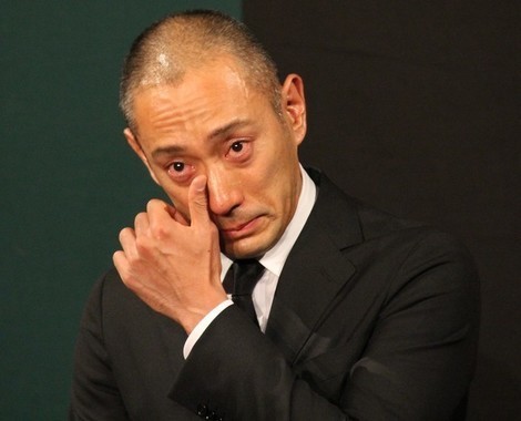 麻央さん死去翌日の会見で涙した海老蔵さん（2017年6月23日撮影）