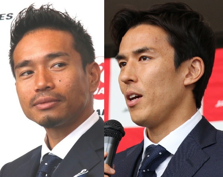 後半終了間際のベルギーカウンター時、長友佑都（左）と長谷部誠も最終ラインで守備に当たったが、数的不利の状況だった