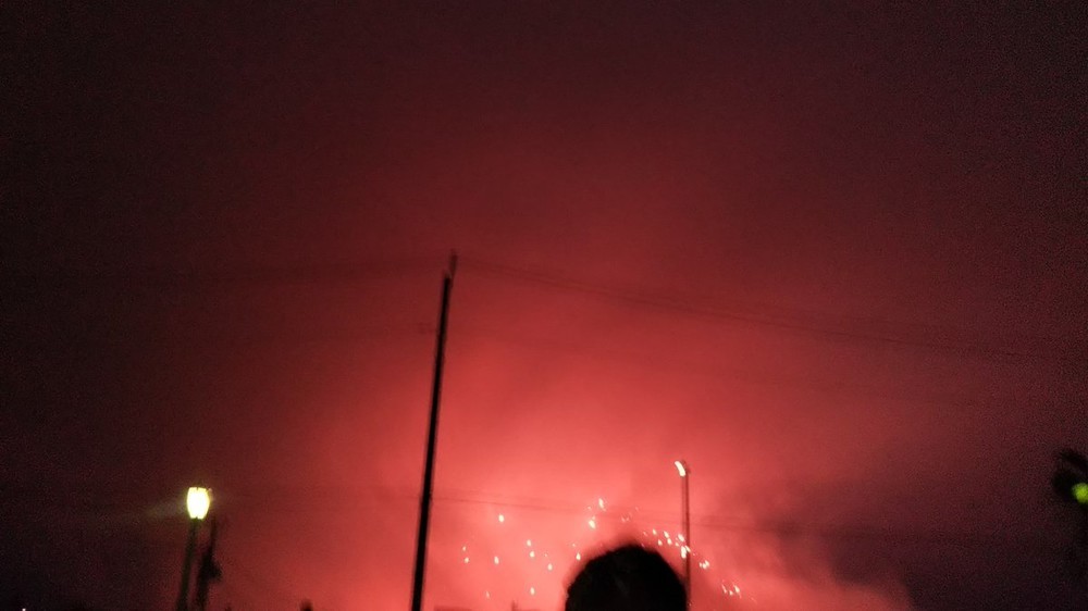 火災現場のように見えるなどの感想も漏れていた（写真はツイッターより。使用許諾を得て掲載しています）