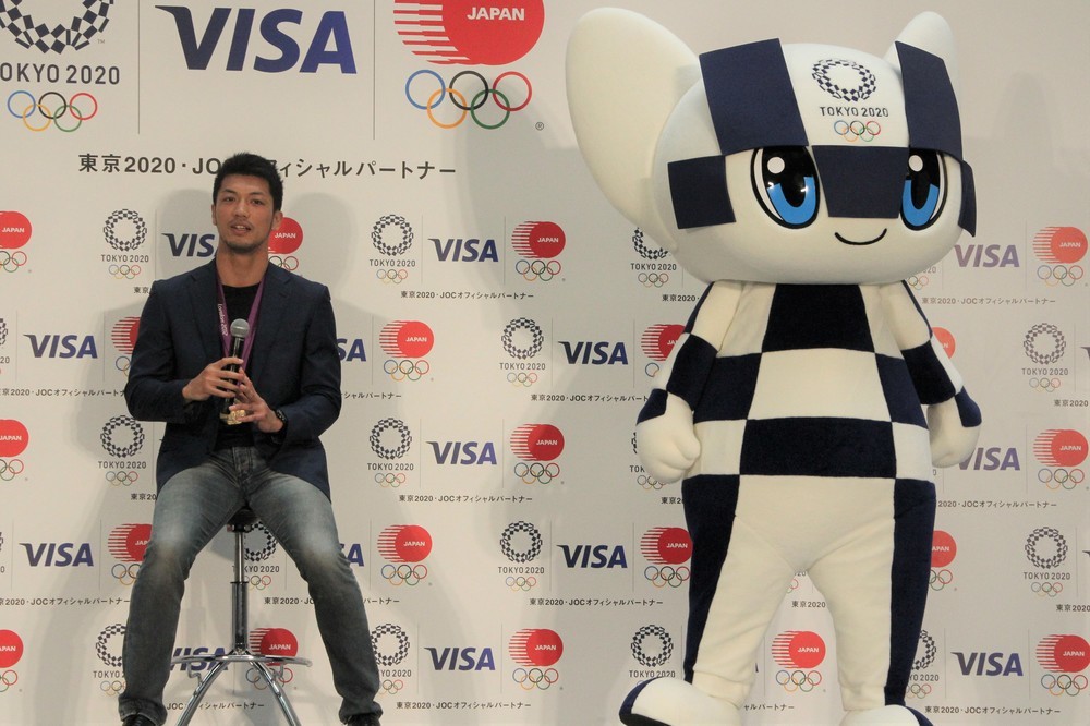 東京2020マスコット・ミライトワも登場（2018年7月26日撮影）