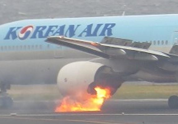 2016年の大韓航空機事故では約40人が軽傷を負った（写真は運輸安全委員会の報告書から）