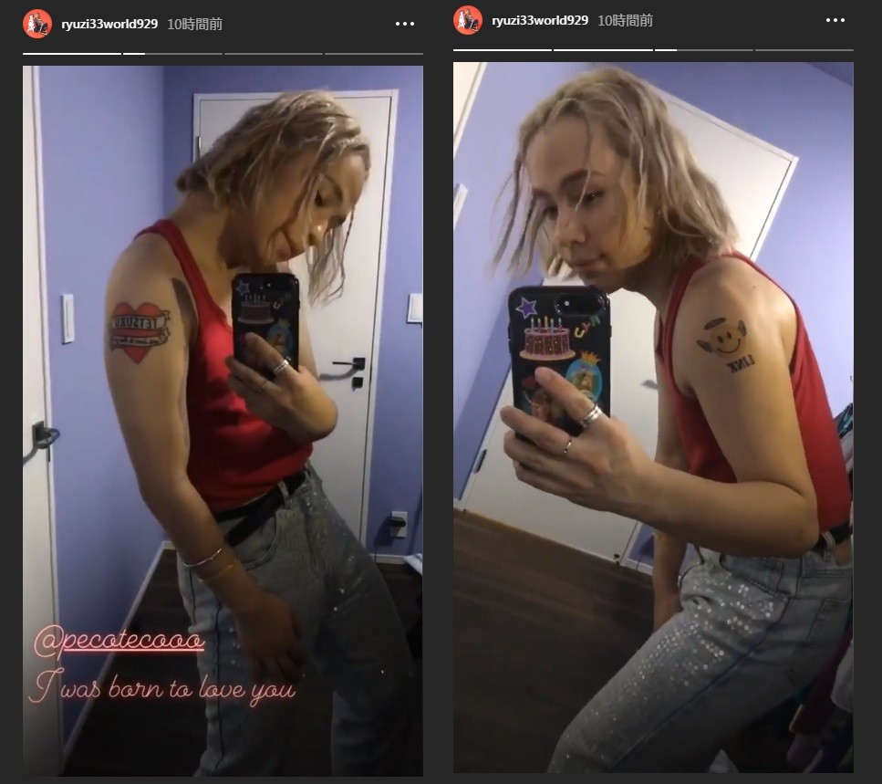 りゅうちぇるさんの入れたタトゥー（画像は本人のインスタグラムより）