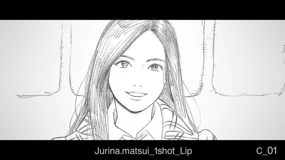 松井珠理奈さんは絵コンテでも登場する （c）AKS/キングレコード