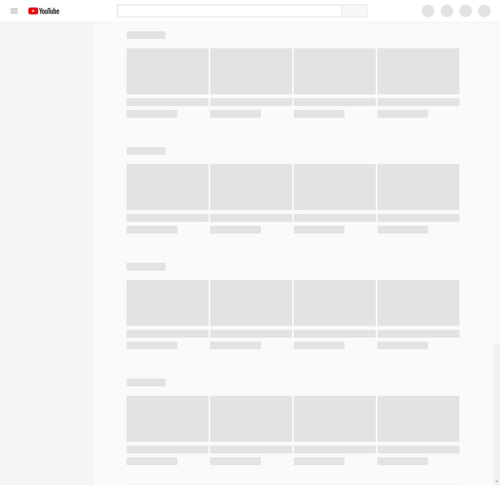 障害発生時のYouTube。現在は復旧
