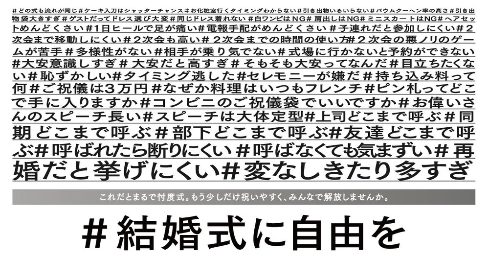 「友達どこまで呼ぶ」「引き出物袋大きすぎ」　いい夫婦の日に拡散した「＃結婚式に自由を」...メッセージの意味は？