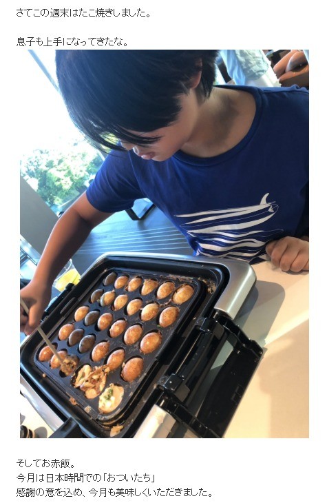 つんく♂さんのブログに投稿されたたこ焼きパーティーの様子