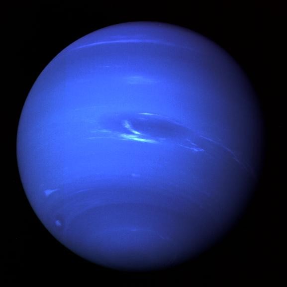 NASAが公表している海王星の写真。ボイジャー2号が撮影に成功した