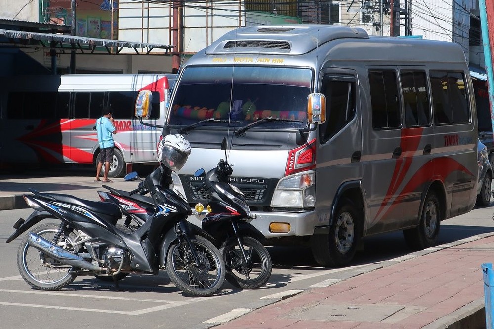 バスの運行も禁止され、運休が続いている（写真は浦善孝神父提供、3月31日撮影）