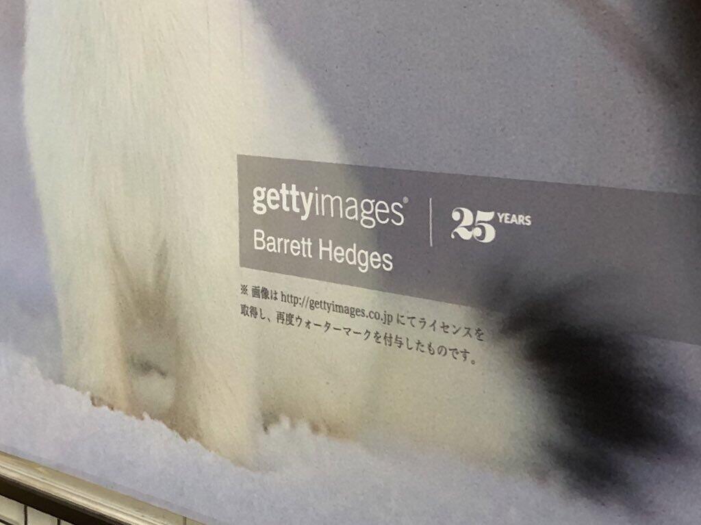 ハンドル名「もにゃゐずみ」さん提供、東京メトロ・表参道駅に掲示された広告