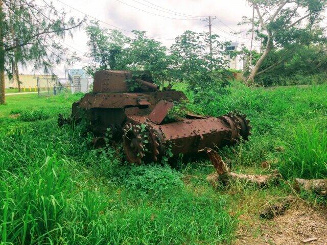 サイパンに残された戦車