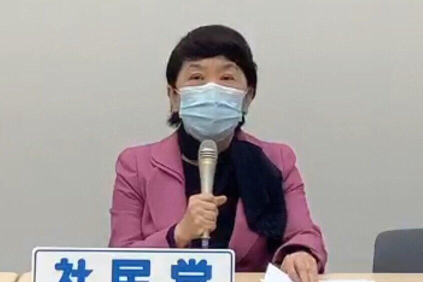社民党には国会議員として福島瑞穂党首のみが残留する可能性が出てきた（写真は福島氏が配信した会見動画から）