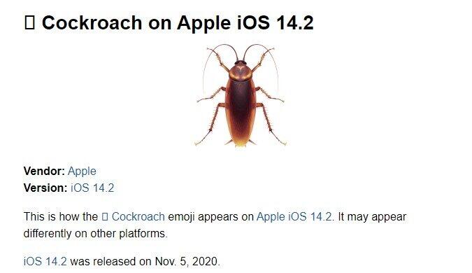 波紋を呼んでいる「ゴキブリ」の絵文字