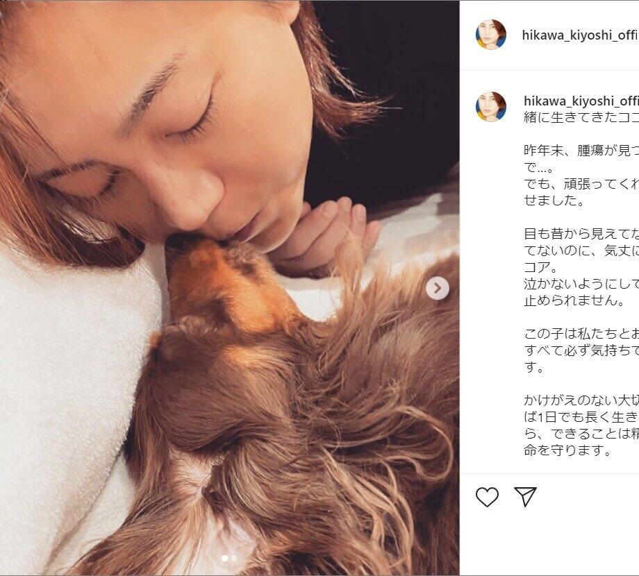「いつも涙を止められません」　氷川きよし「目も見えない耳も聞こえない」愛犬への思い吐露