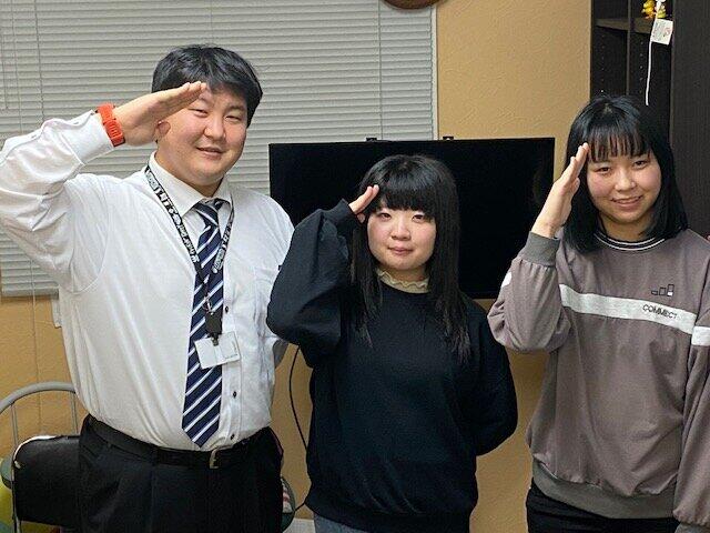 4月からの「Onagawa Now！」新メンバーを務める佐藤俊輔さん、石森未夢さん、阿部こころさん（左から、大嶋智博さん提供）