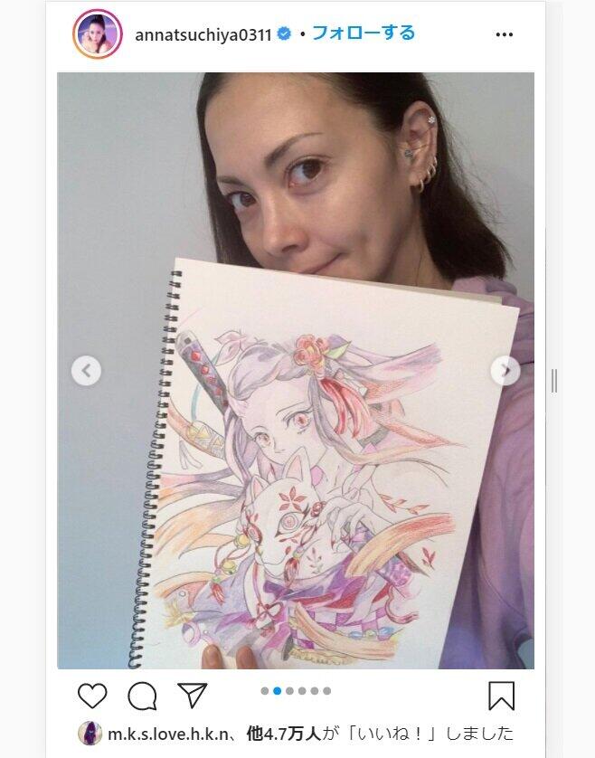 土屋アンナさんのインスタグラム（＠annatsuchiya0311）より