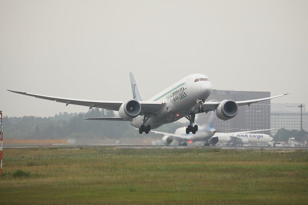 ZIPAIR（ジップエア）は国際線のみの運航だ（2020年7月撮影）