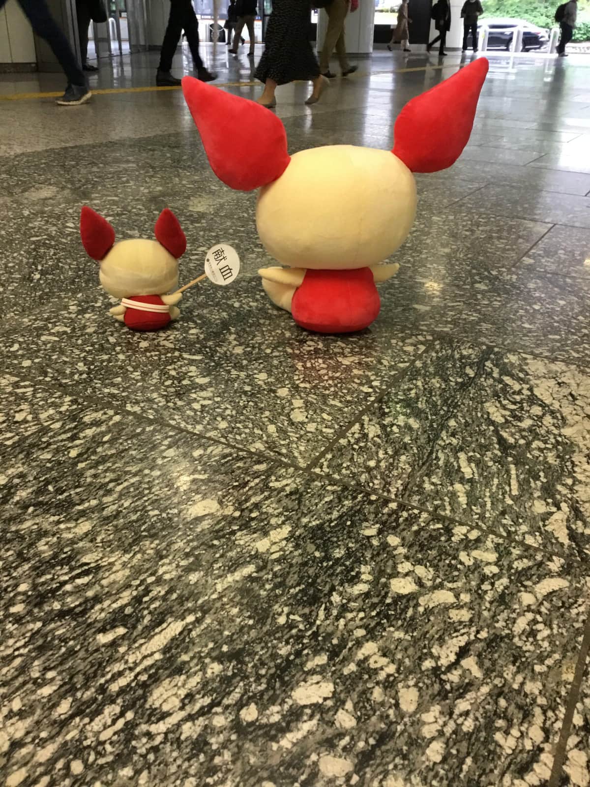 新宿西口献血ルームで待っている