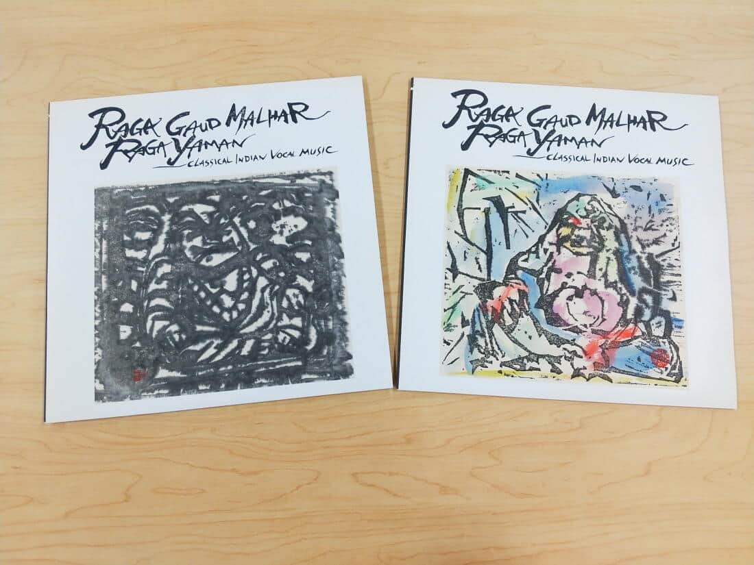  立花さんが作ったレコード。ジャケットは同じものがない特製だった。