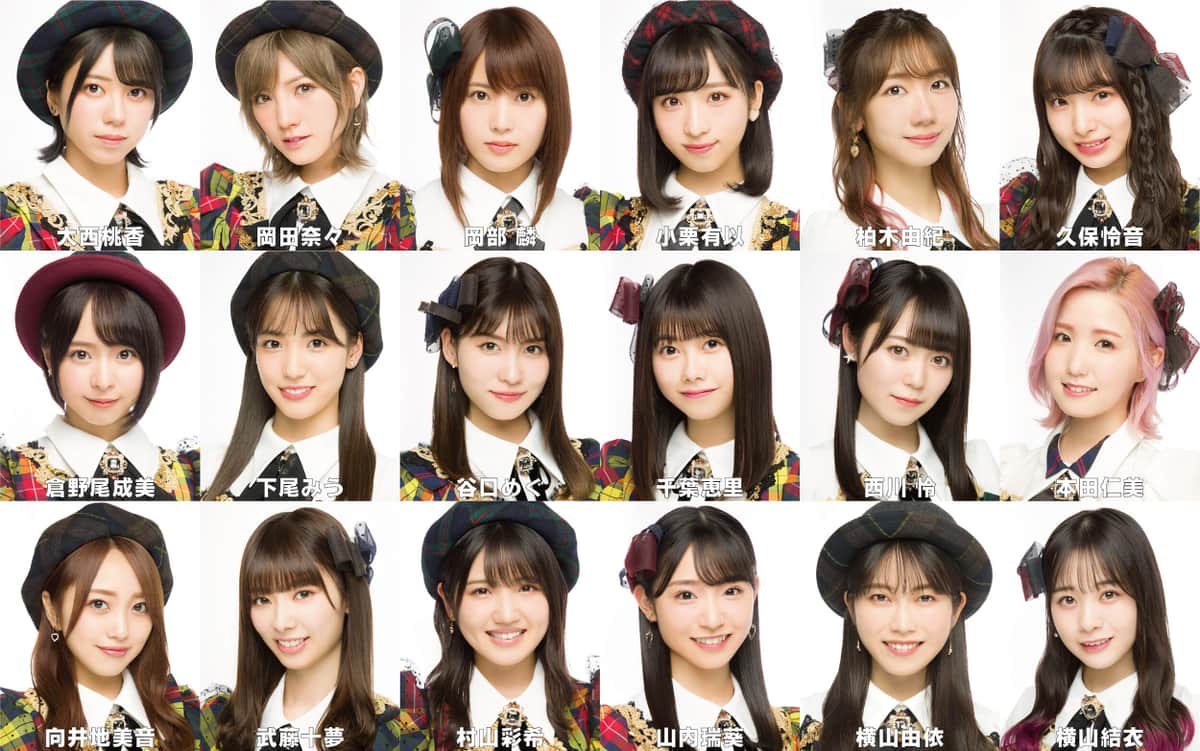 新曲に参加する18人。4人が「初選抜」だ（c）AKB48