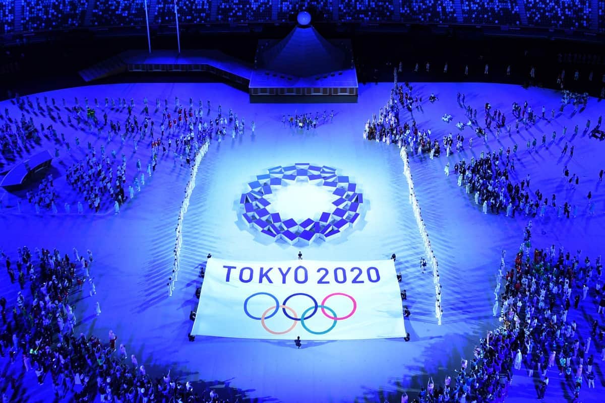 7月23日に行われた東京五輪の開会式（写真：AFP/アフロ）