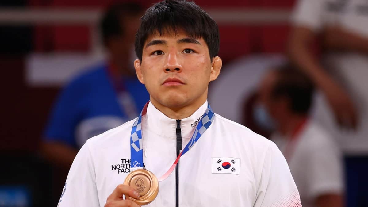柔道男子73キロ級銅メダルの安昌林（写真：ロイター/アフロ）