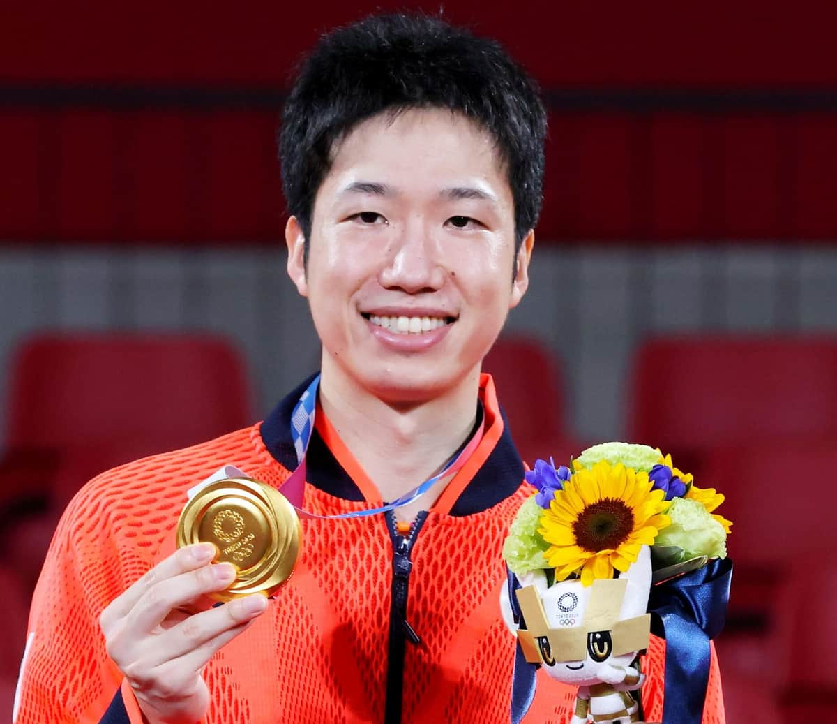 東京五輪の卓球混合ダブルスで金メダルを獲得した水谷隼選手（写真：西村尚己/アフロスポーツ）