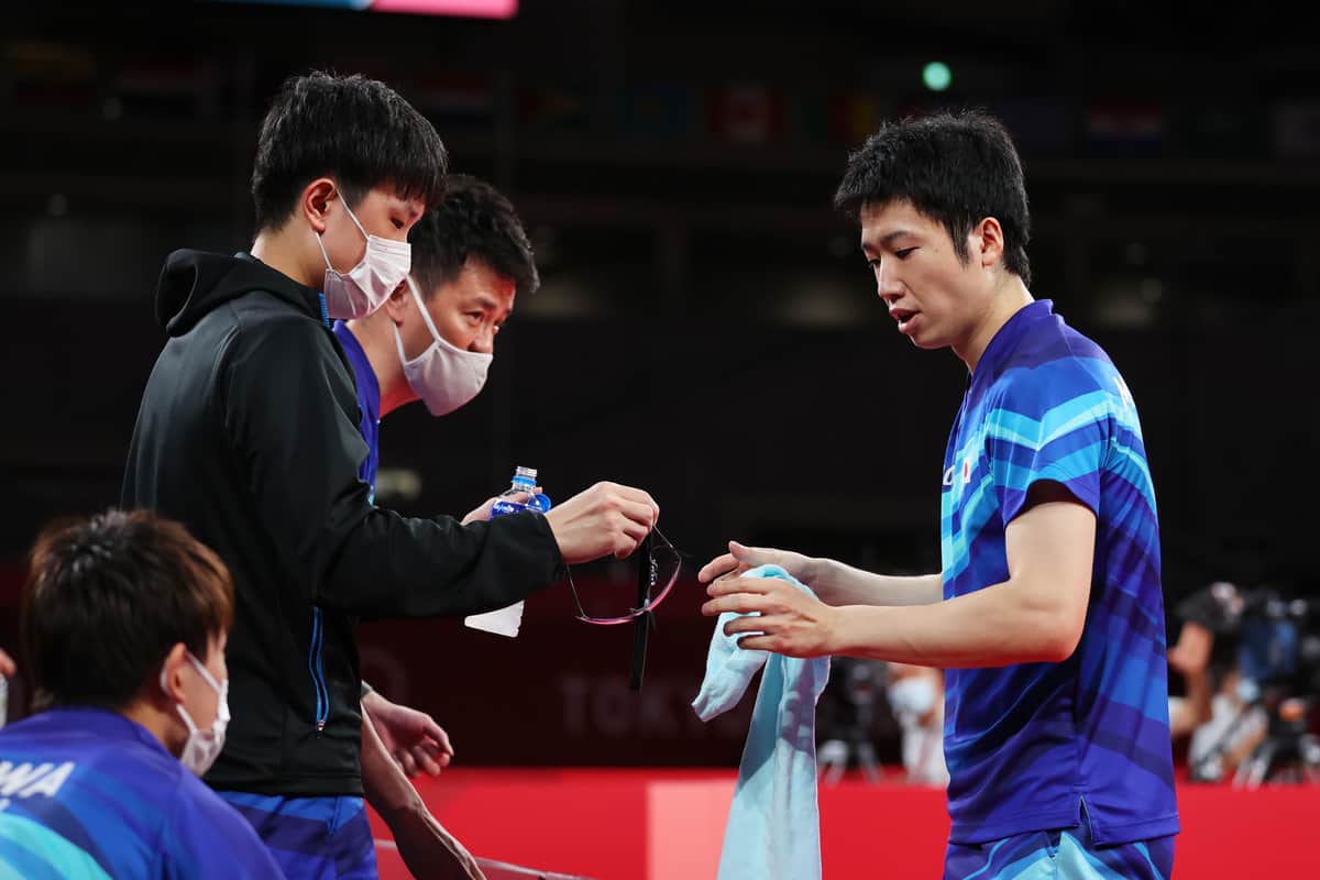 卓球男子団体3位決定戦で日本が銅メダル（写真：ロイター/アフロ）