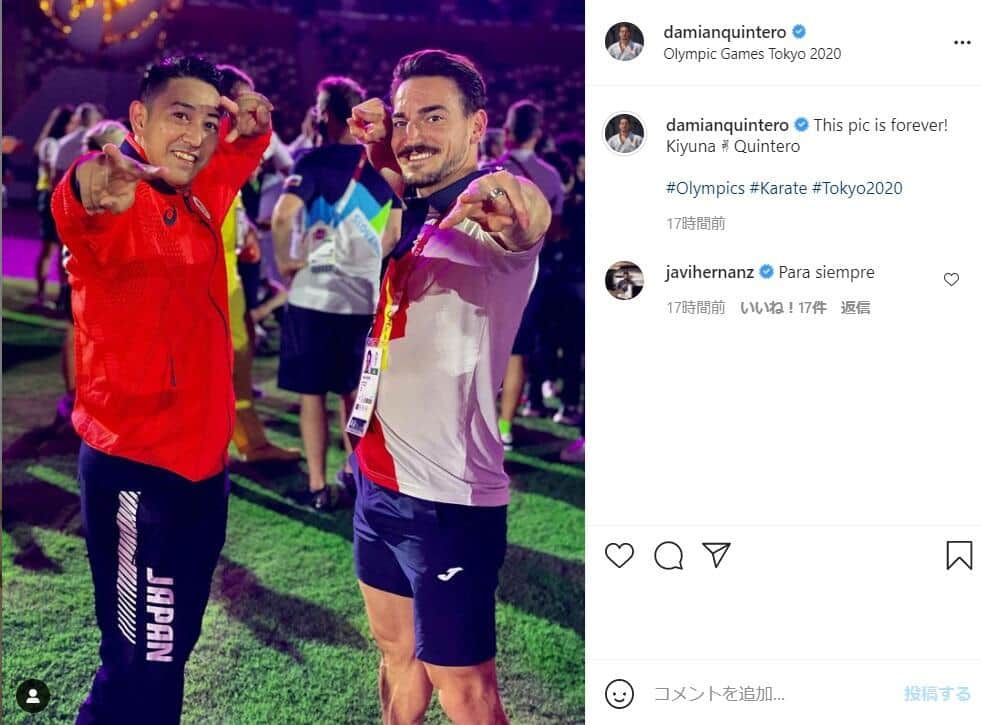 ダミアン・キンテロ選手のインスタグラム（＠damianquintero）より