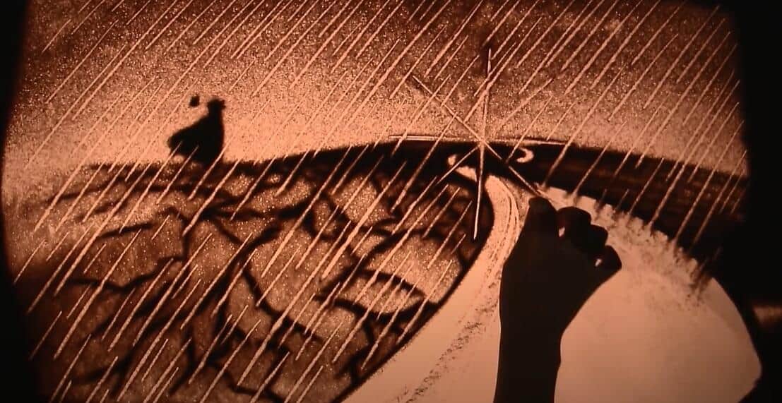 kisatoさんのサンドアート（天地創造20周年記念動画より）