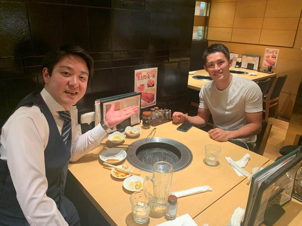 山田千紘さんと小須田潤太選手。小須田選手に東京パラリンピック代表内定の連絡が来た時、食事を共にしていた