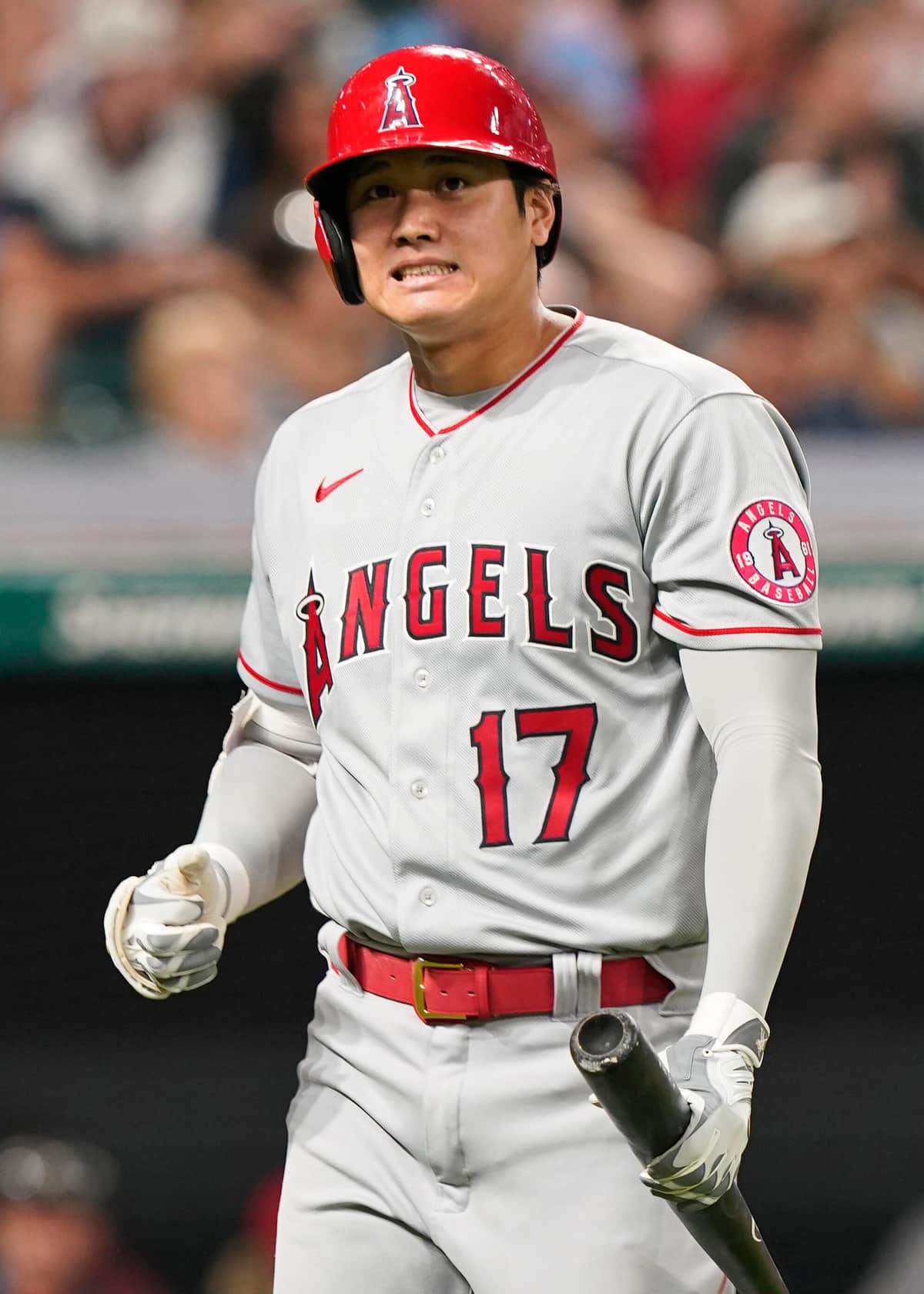試合中に剃られた大谷選手のヒゲ（写真：AP/アフロ）