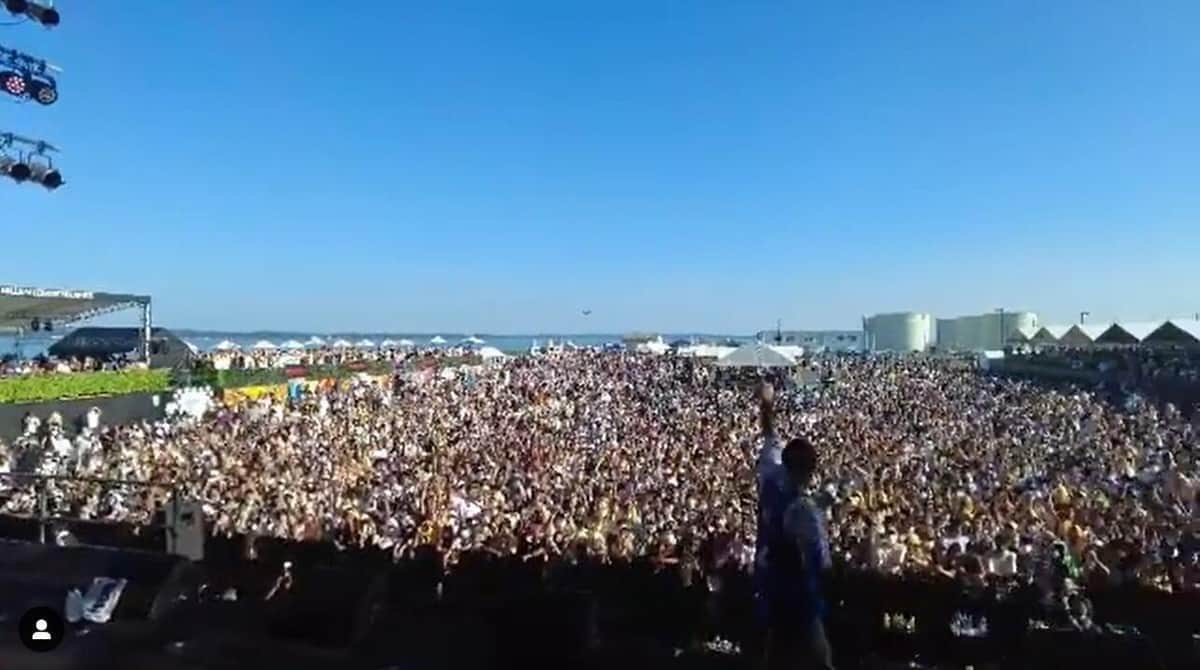 「波物語2021」の様子。出演者の1人MC TYSONさんのインスタグラムより