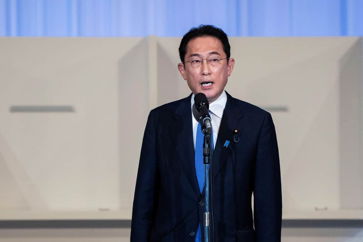 自民党の新総裁に選ばれた岸田文雄氏。海外メディアも相次いで速報した（写真：代表撮影/ロイター/アフロ）