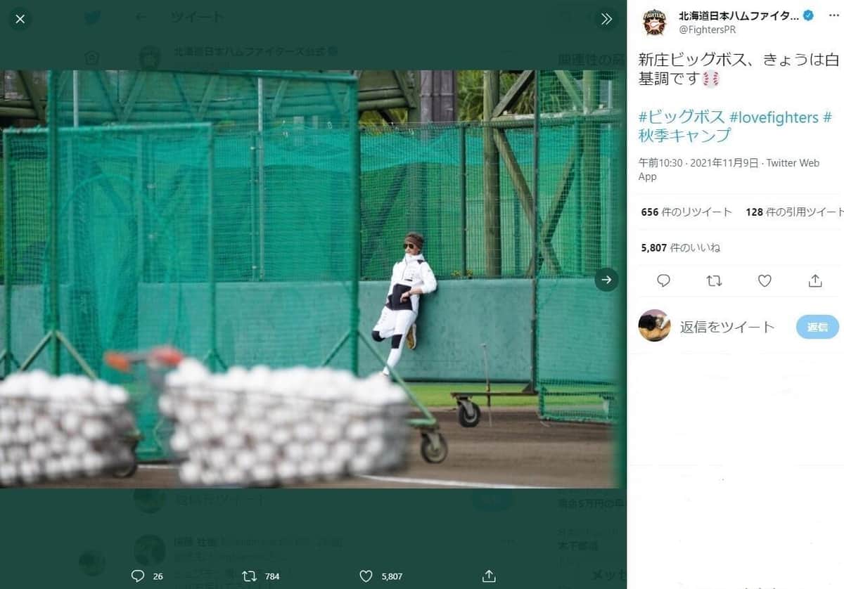 北海道日本ハムファイターズ公式ツイッター（@FightersPRより）