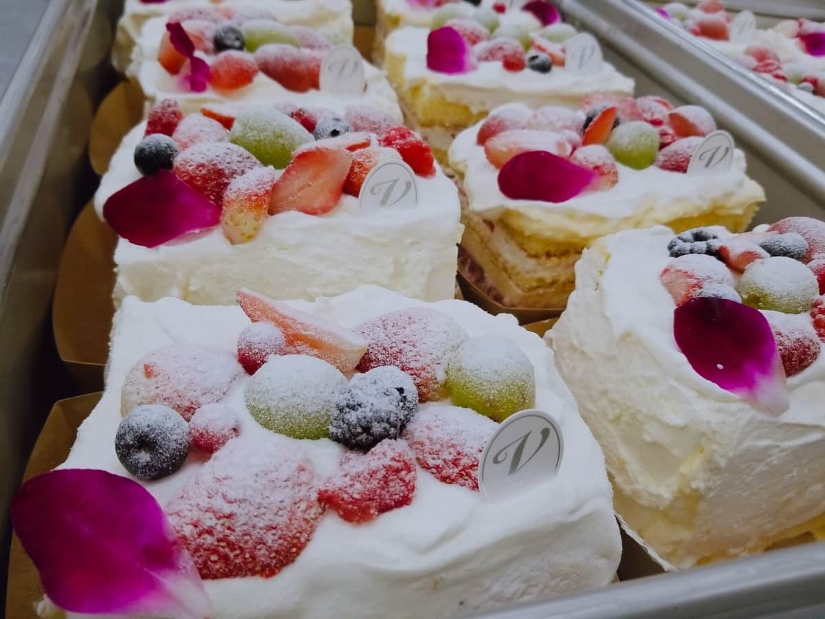 分割して販売したケーキ