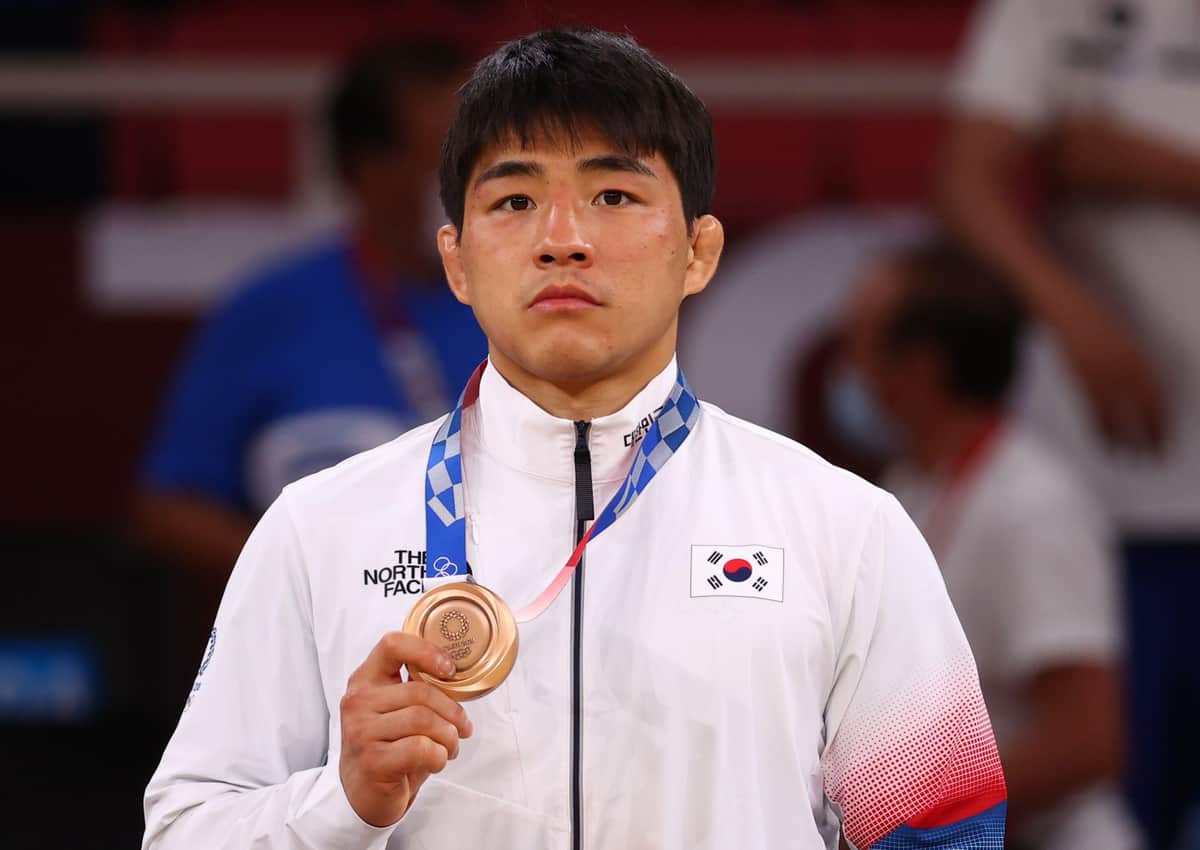 東京五輪男子柔道73キロ級銅メダルの安昌林（写真：ロイター/アフロ）
