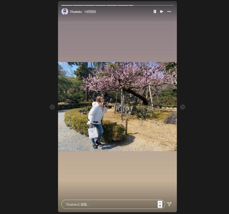 宮原選手のインスタグラム（＠55satoko）より