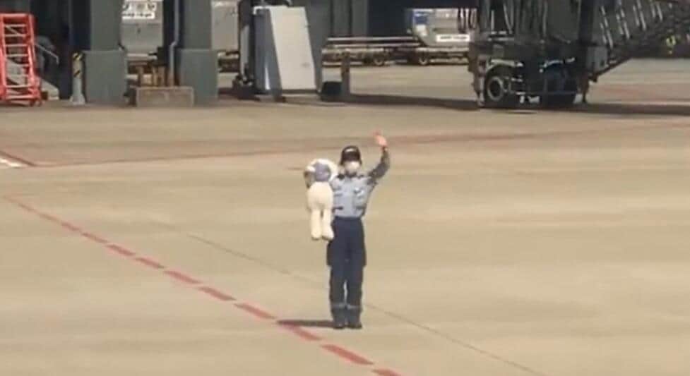 クマと一緒にお見送り、「粋な計らい」に搭乗客ほっこり　AIRDOで毎便おもてなし