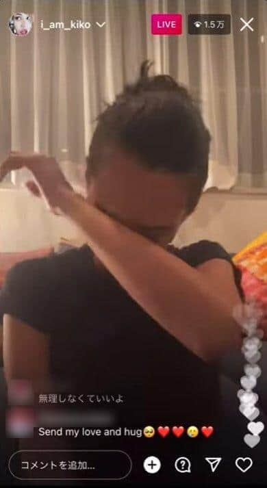 ライブ配信の模様