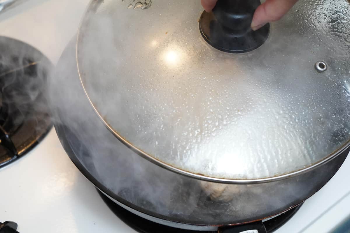 じっくり蒸すと完成