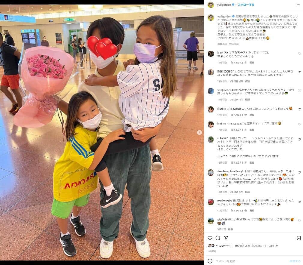 ユージさんのインスタグラム（yujigordon）より
