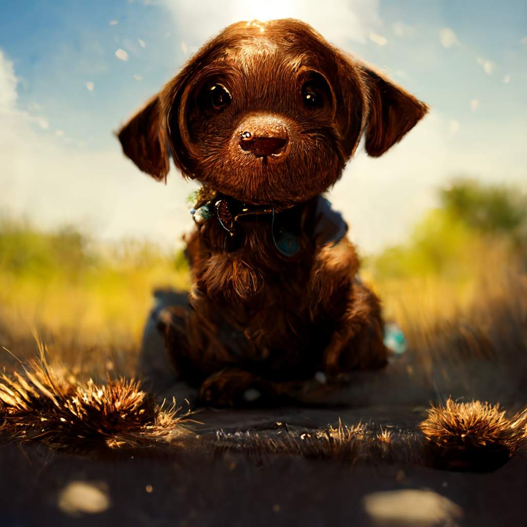 Midjourneyで生成した絵（「犬」をテーマにした）