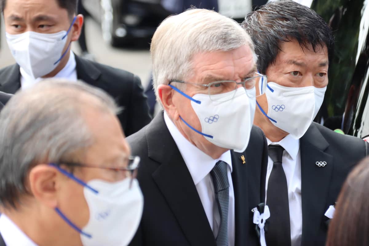 参列したIOCバッハ会長