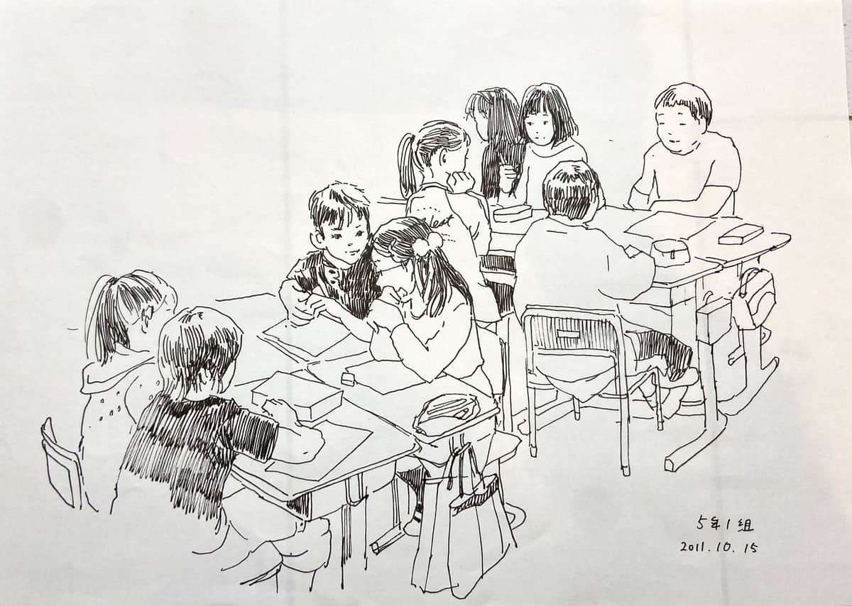 小野月世（@tsukiyo_ono）さんの授業参観スケッチ