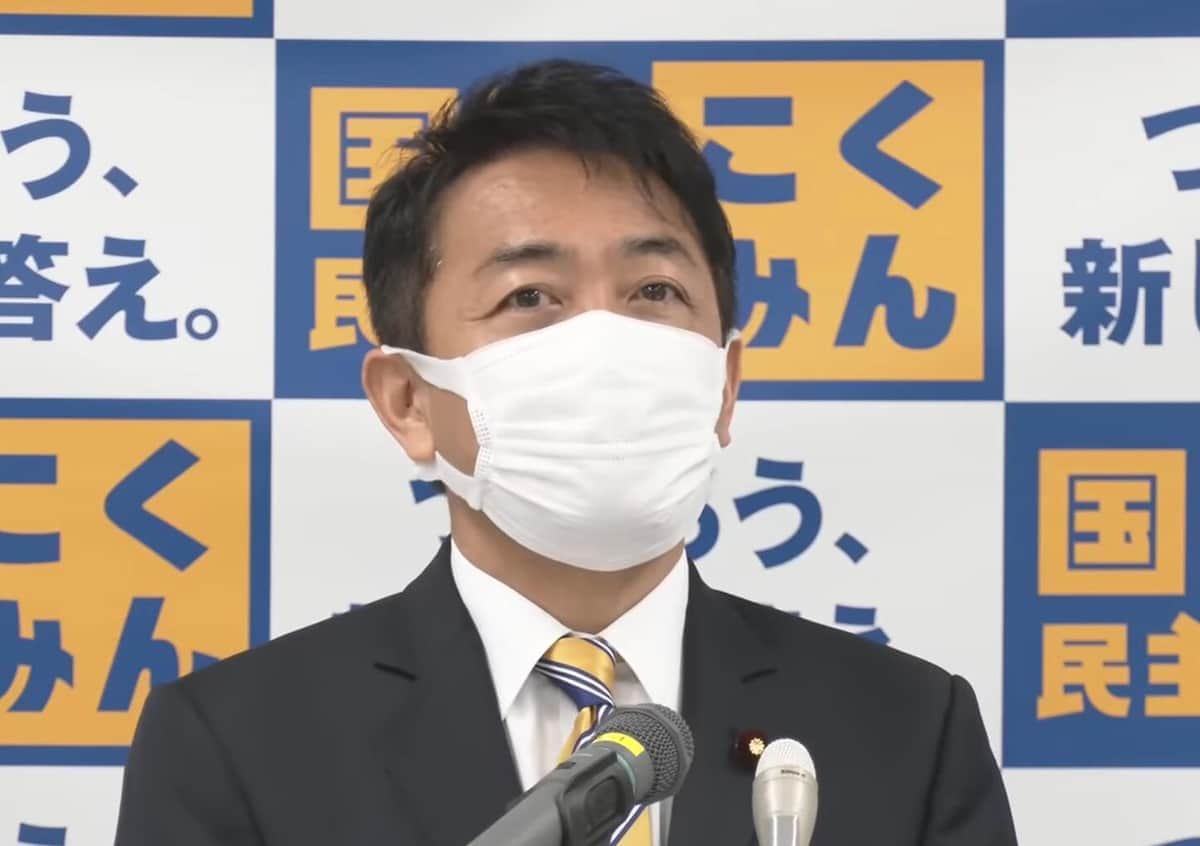 定例会見に臨む国民民主党の玉木雄一郎代表（写真は国民民主党の配信動画から）