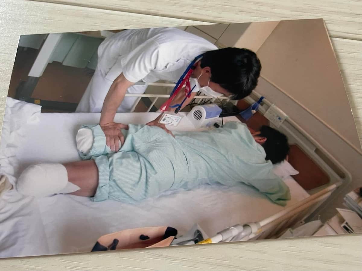 リハビリしていた当時の山田千紘さん